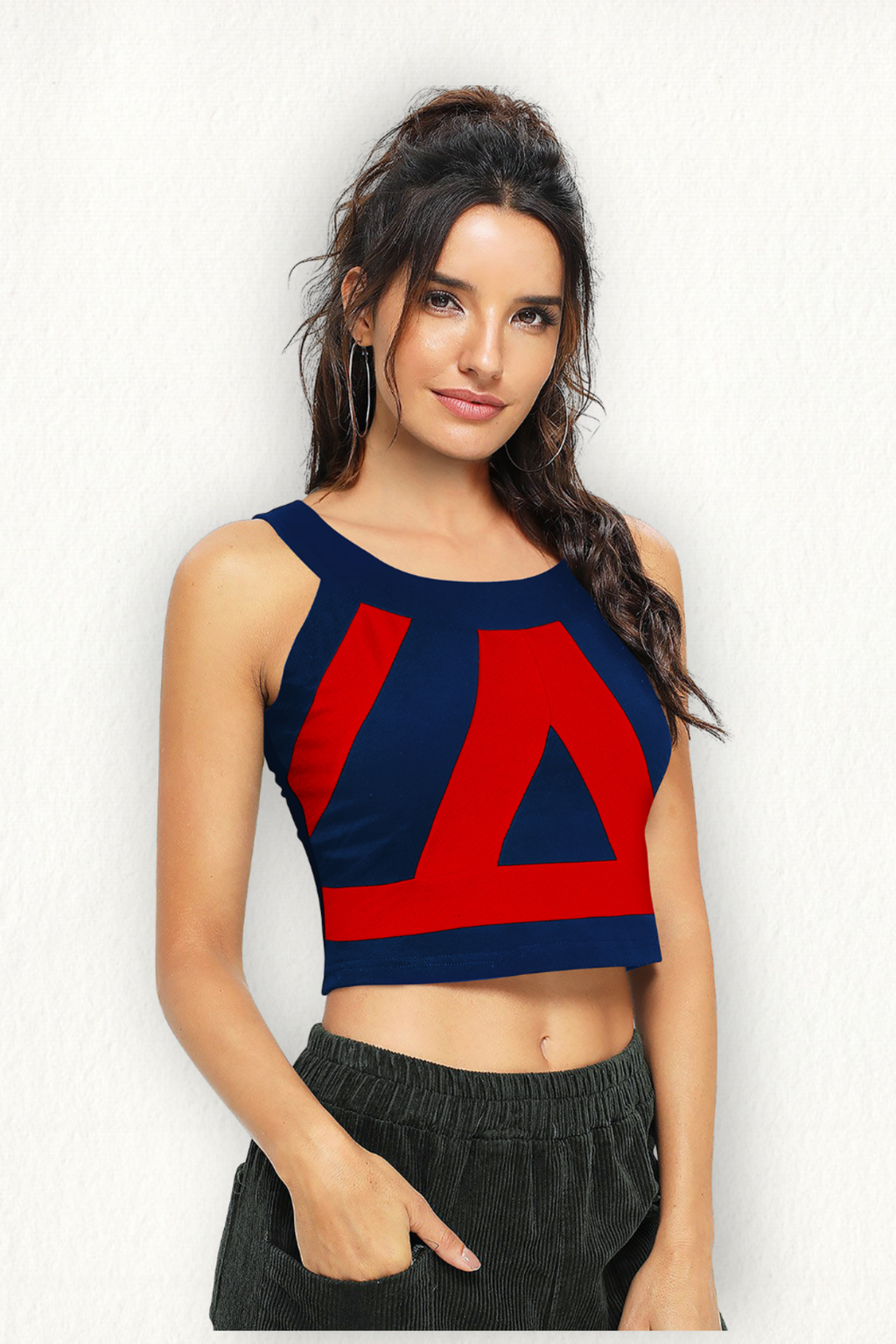 Geometric Panel Crop Top [6 Colors]