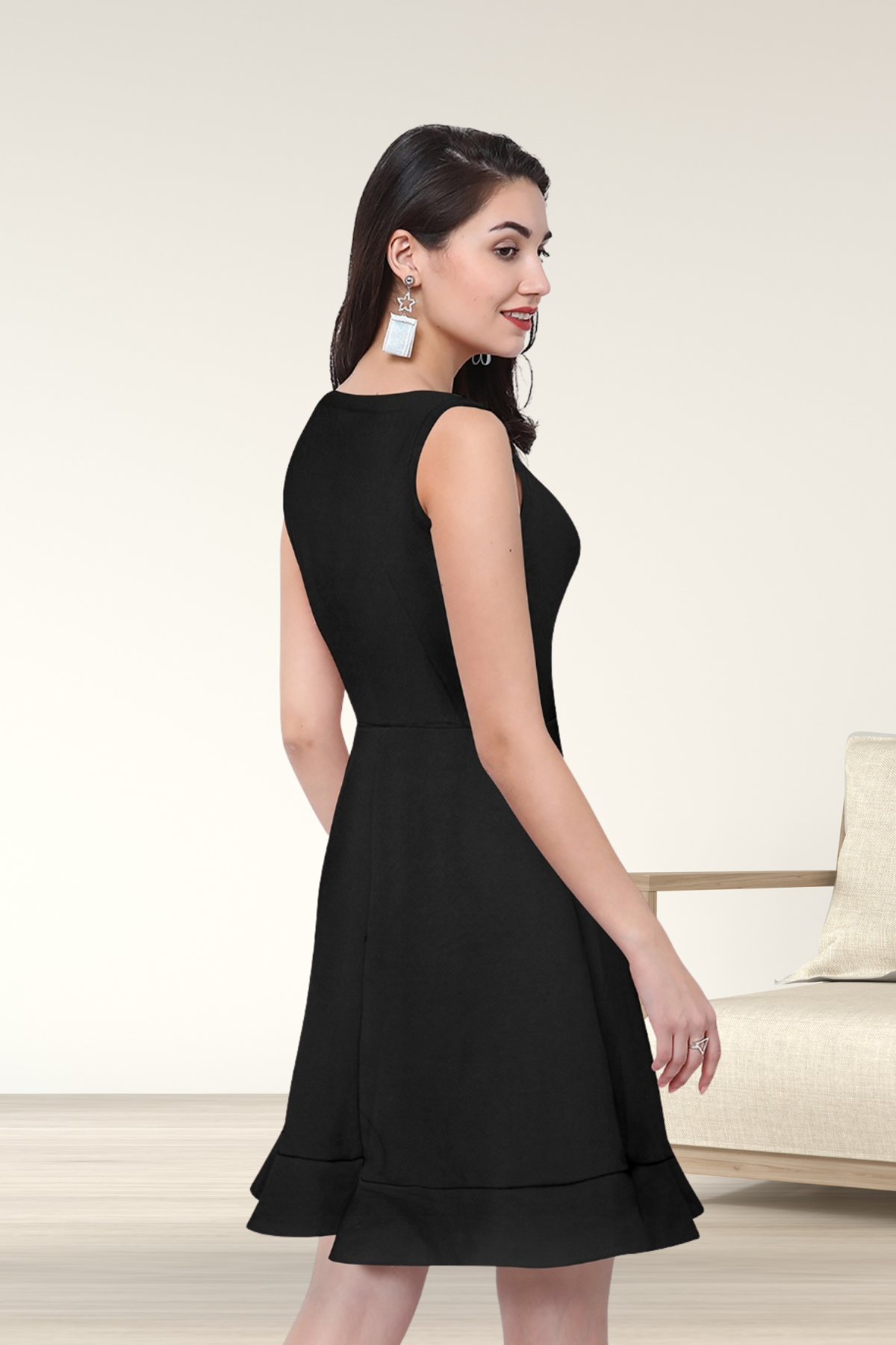 Sleeveless Fit & Flare Bow Detail Skirt [2 Colors]