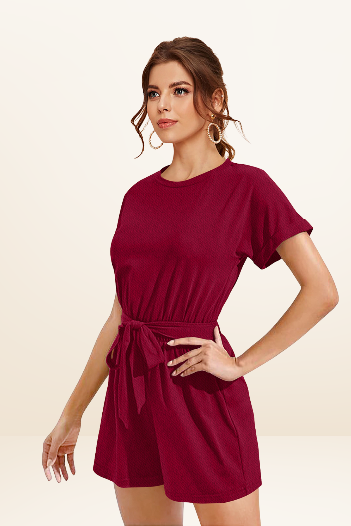 Tie-Waist Casual Jumpsuit [2 Colors]