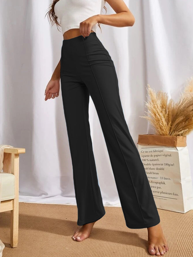 High-Rise Stretch Straight Pants [4 Colors]