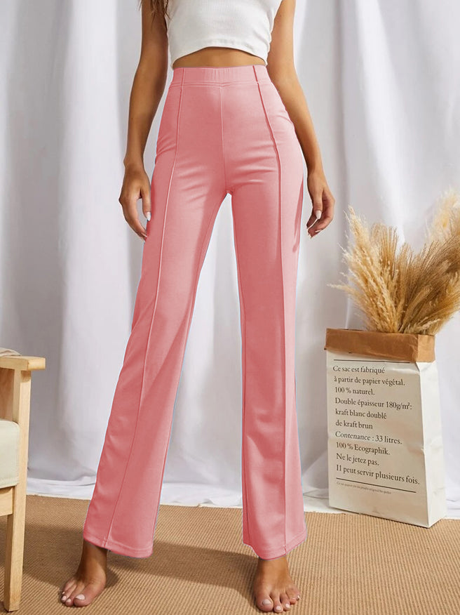 High-Rise Stretch Straight Pants [4 Colors]