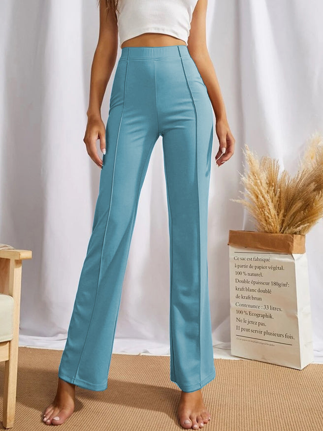 High-Rise Stretch Straight Pants [4 Colors]