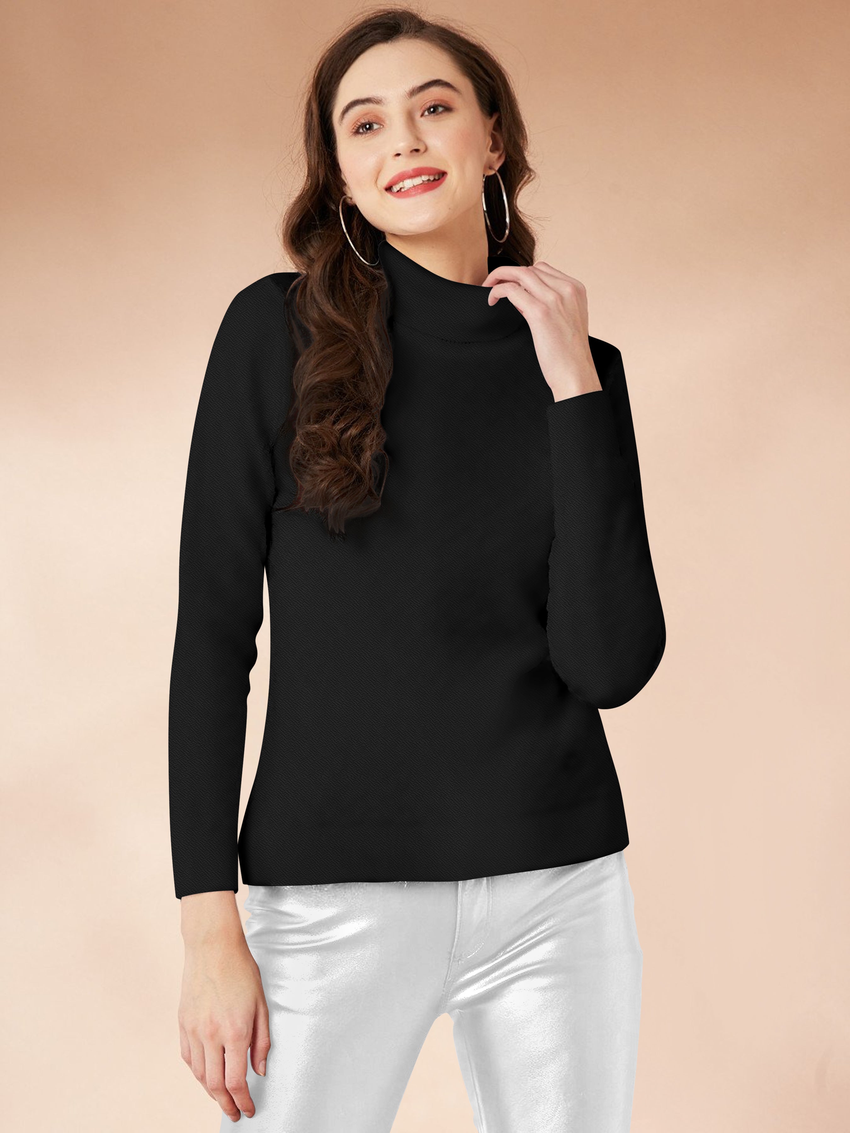 Mock Neck 3/4 Sleeve Top [4 Colors]