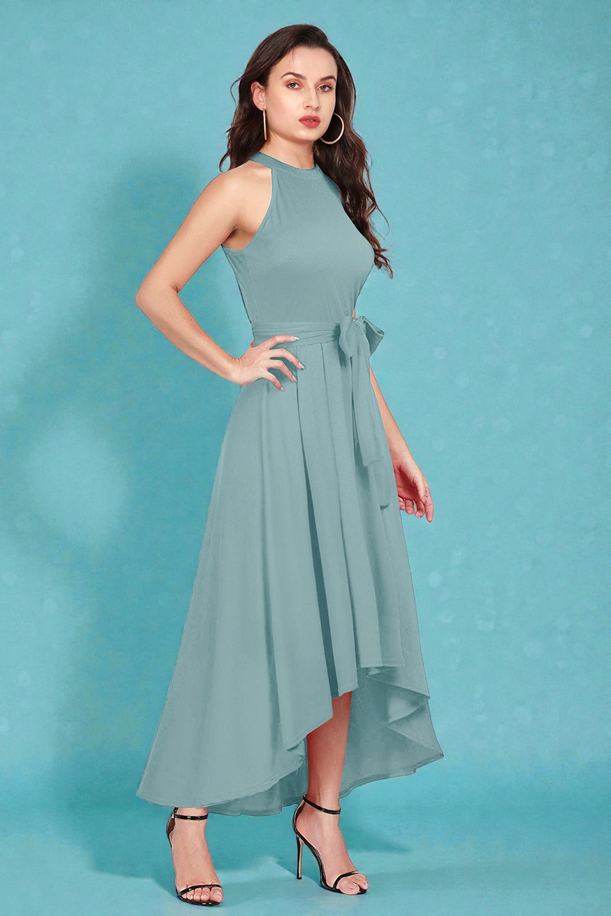 High-Low Sleeveless Dress [9 Colors]