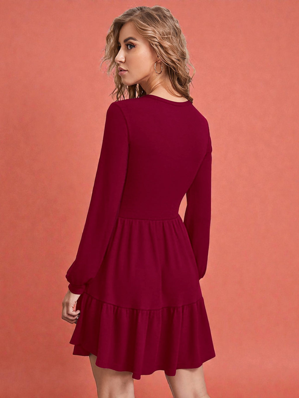 Long Sleeve Tiered Mini Skirt [3 Colors]