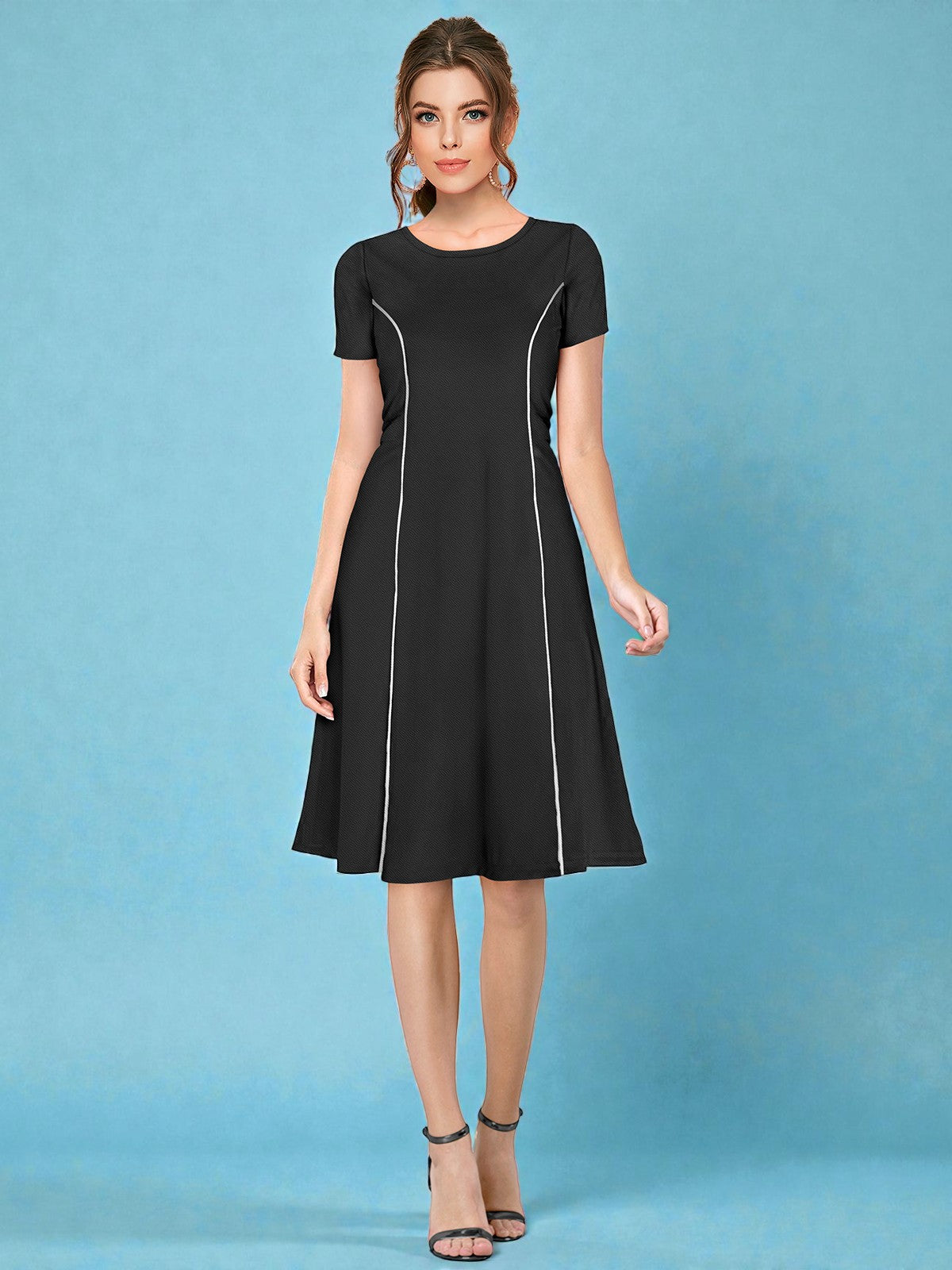 A-Line Midi Fit & Flare Party Dress [2 Colors]