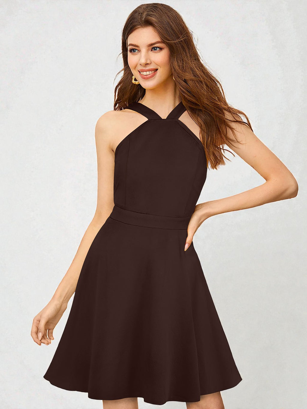 Halter Neck Fit & Flare [3 Colors]