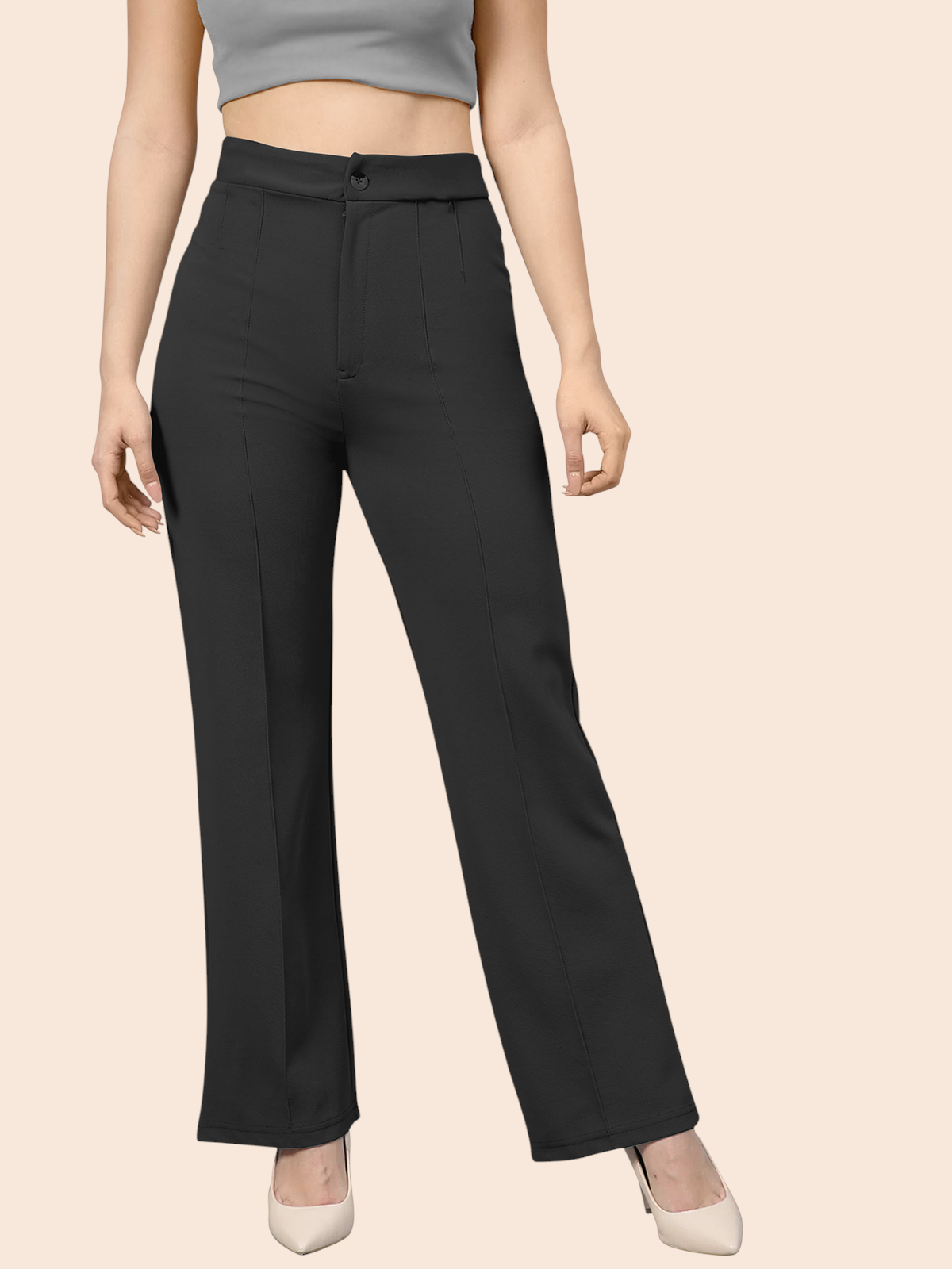 Modern High-Rise Straight Pants [3 Colors]