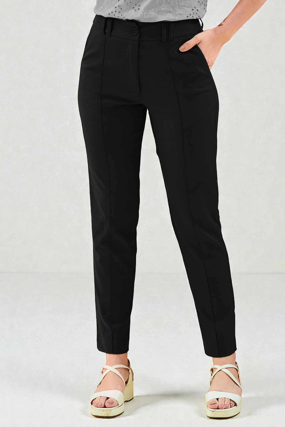 Premium High-Waist Tapered Pants [3 Colors]
