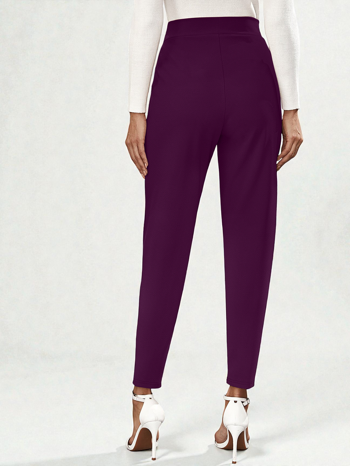 High-Rise Slim Fit Ankle Pants [2 Colors]
