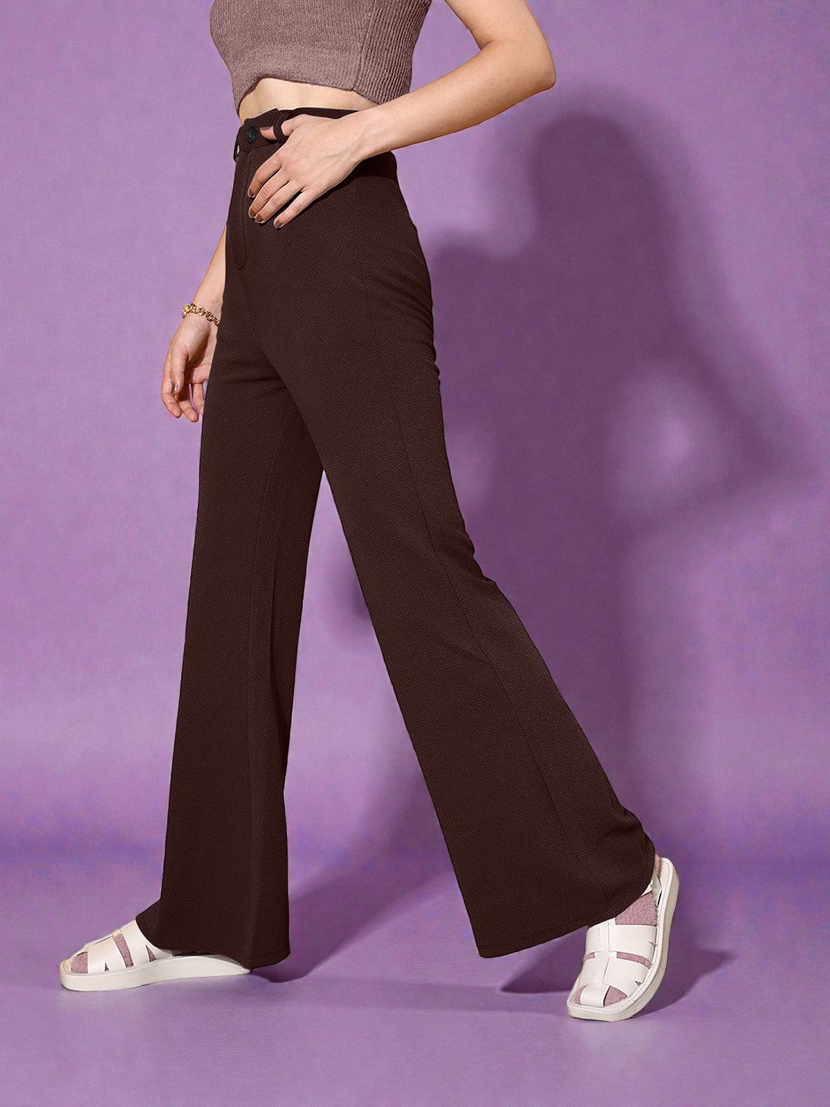 Chic High-Waist Wide Fit Trousers [3 Colors]