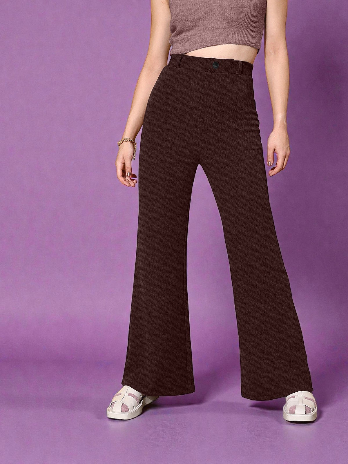 Chic High-Waist Wide Fit Trousers [3 Colors]